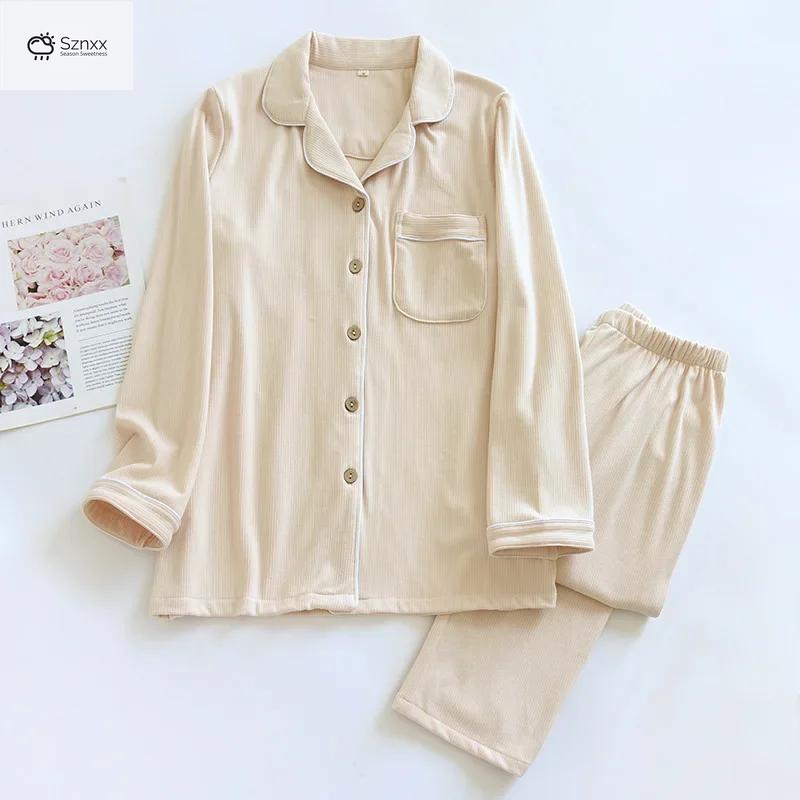 Cozy Velvet Long-sleeve Lounge Pajama Set