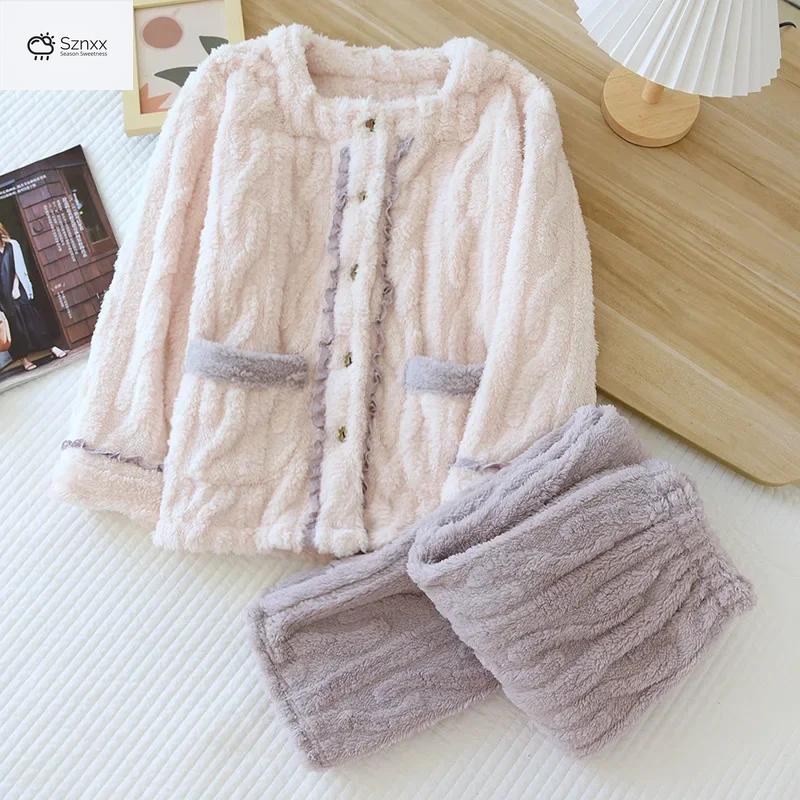 Cozy Flannel Velvet Women’s Pajama Set