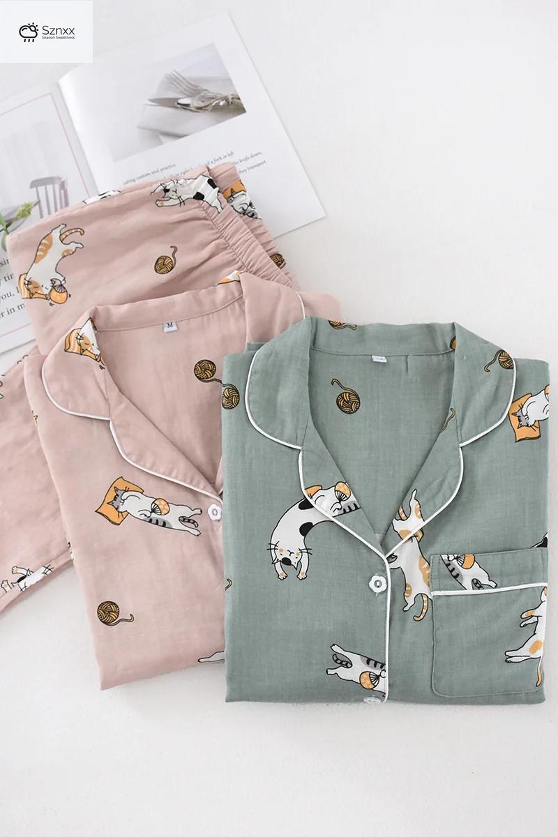 Cozy Cotton Gauze Couples Lounge Pajama Set