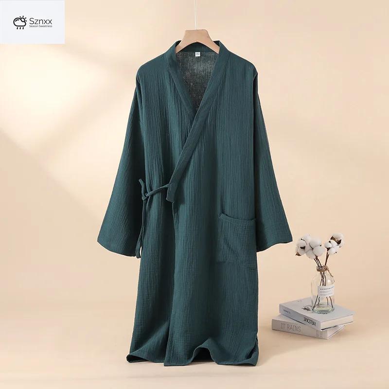 Japanese Cotton Crepe Lightweight Couple Kimono Robe