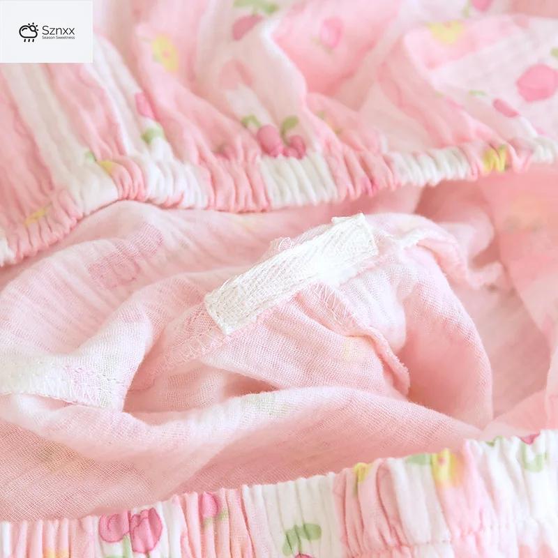 Soft Cotton Crepe Floral Pajama Set