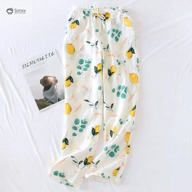 Breathable Loose Cotton Summer Lounge Trousers