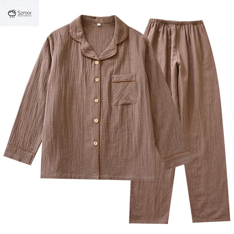 Soft Cotton Couple’s Long Sleeve Pajama Set
