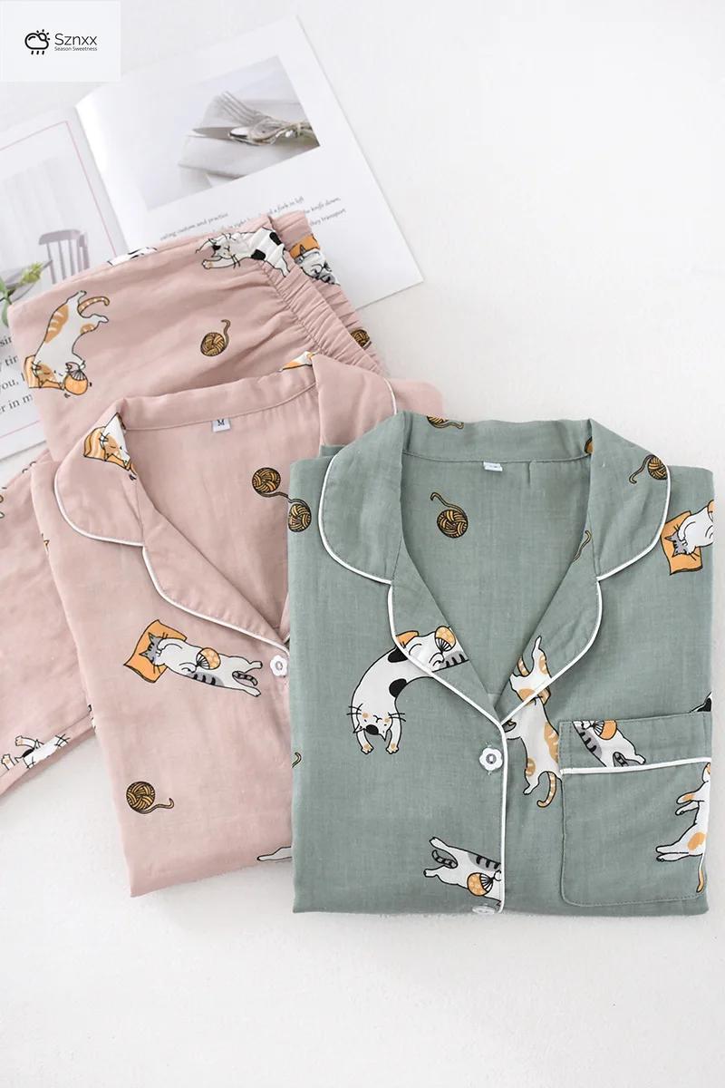 Cozy Cotton Gauze Couples Lounge Pajama Set
