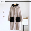 Thickened Flannel Couples Long Bathrobe Nightgown