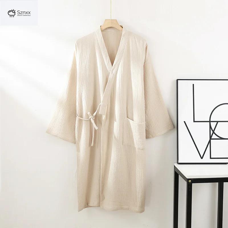 Japanese Cotton Crepe Lightweight Couple Kimono Robe