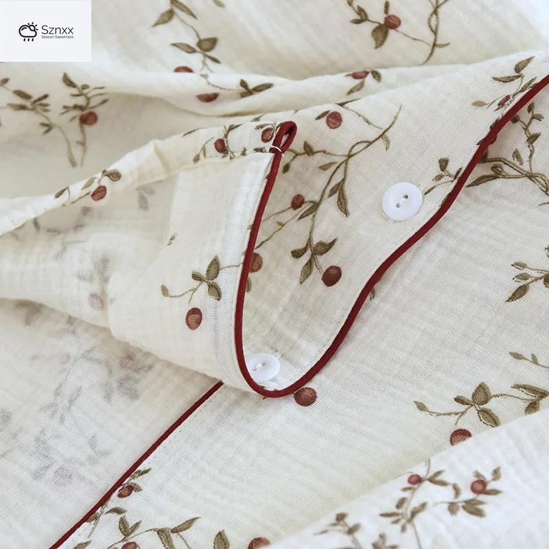 Soft Cotton Crepe Women’s Loungewear Pajama Set