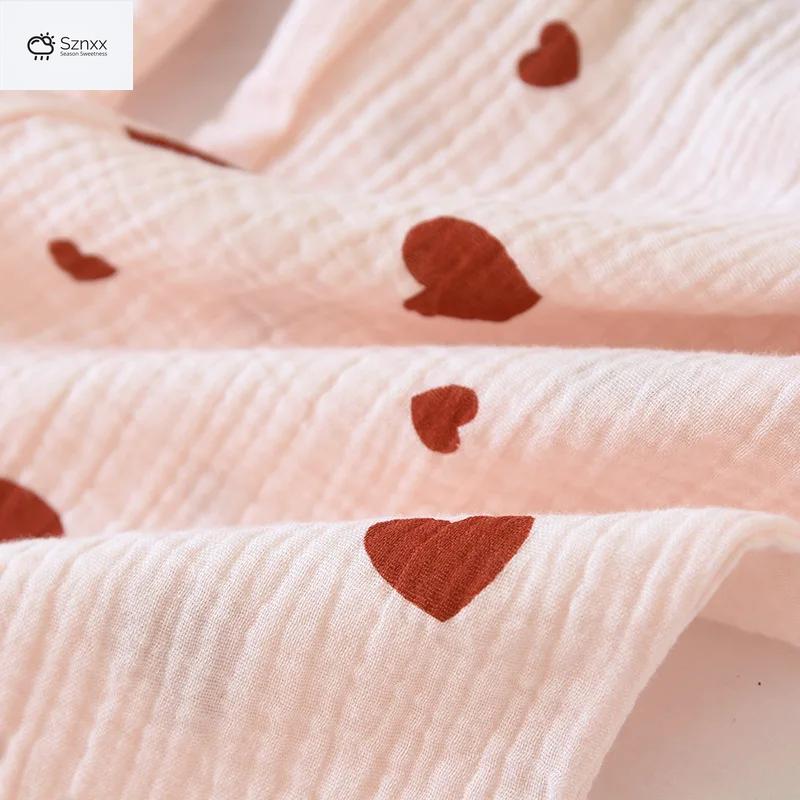 Soft Cotton Crepe Long Sleeve Pajama Lounge Set