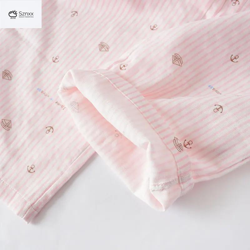 Women’s Lightweight Cotton Gauze Sleep Pants Set