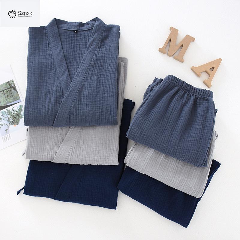 Japanese Cotton Couple Yukata Pajama Set