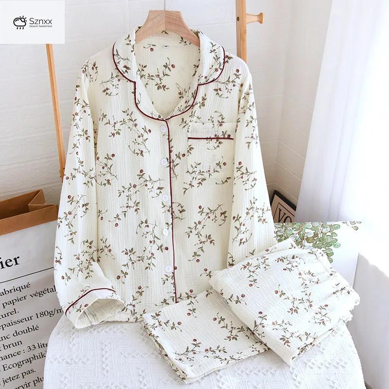 Soft Cotton Crepe Women’s Loungewear Pajama Set