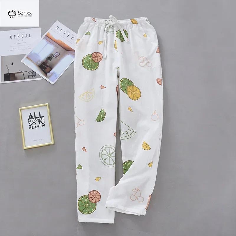 Breathable Loose Cotton Summer Lounge Trousers