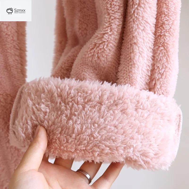 Cozy Flannel Couple Pajama Set Thickened Long-sleeve