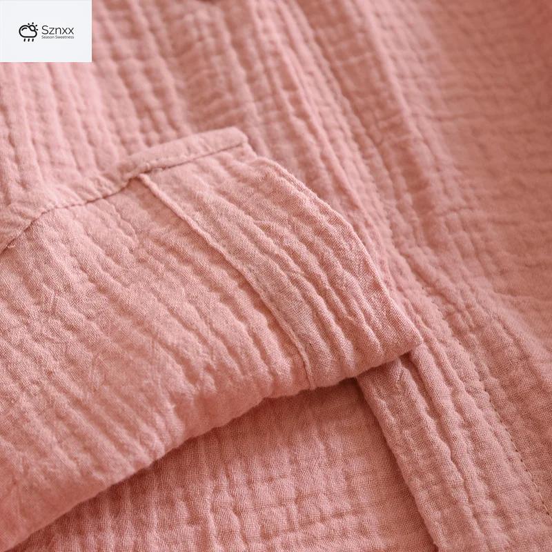 Couple’s Crepe Cotton Long-sleeve Pajama Set