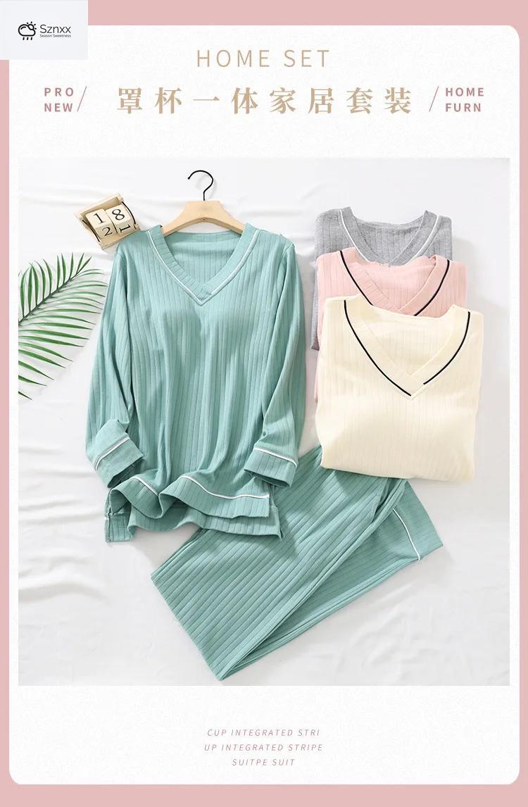Soft Knit Cotton Pajama Set With Relaxed Fit