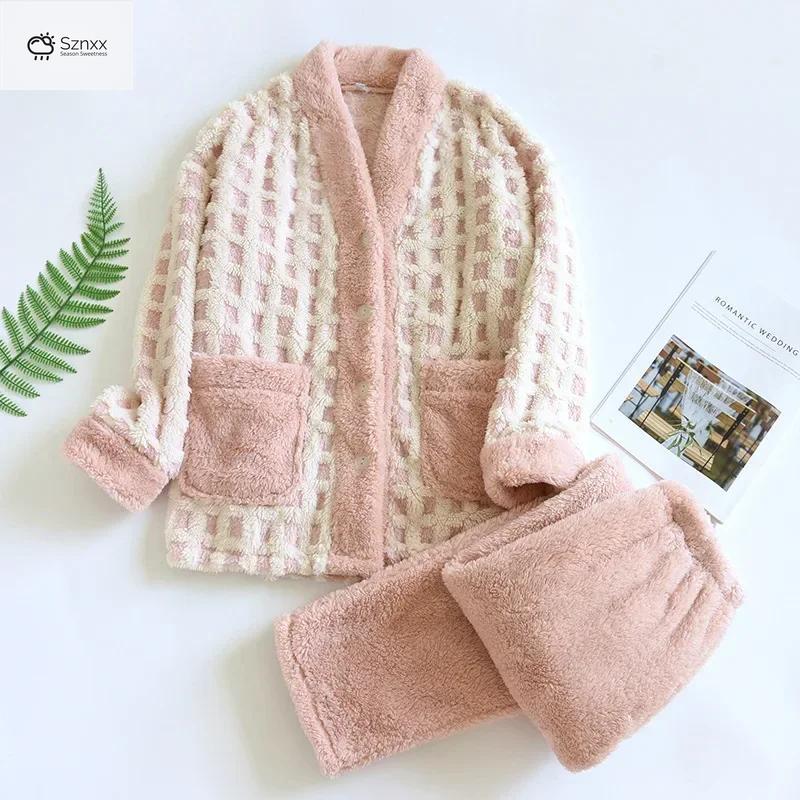Cozy Flannel Coral Fleece Women’s Pajama Set
