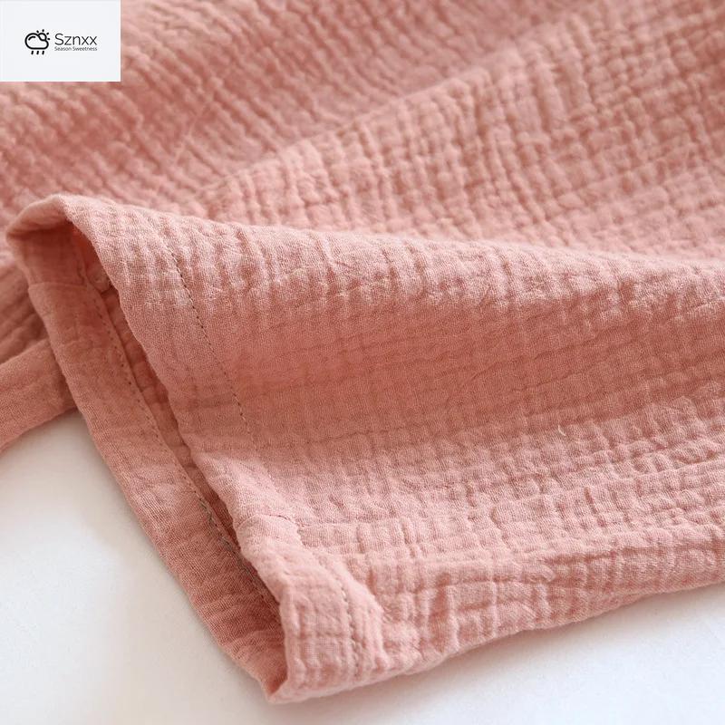 Couple’s Crepe Cotton Long-sleeve Pajama Set
