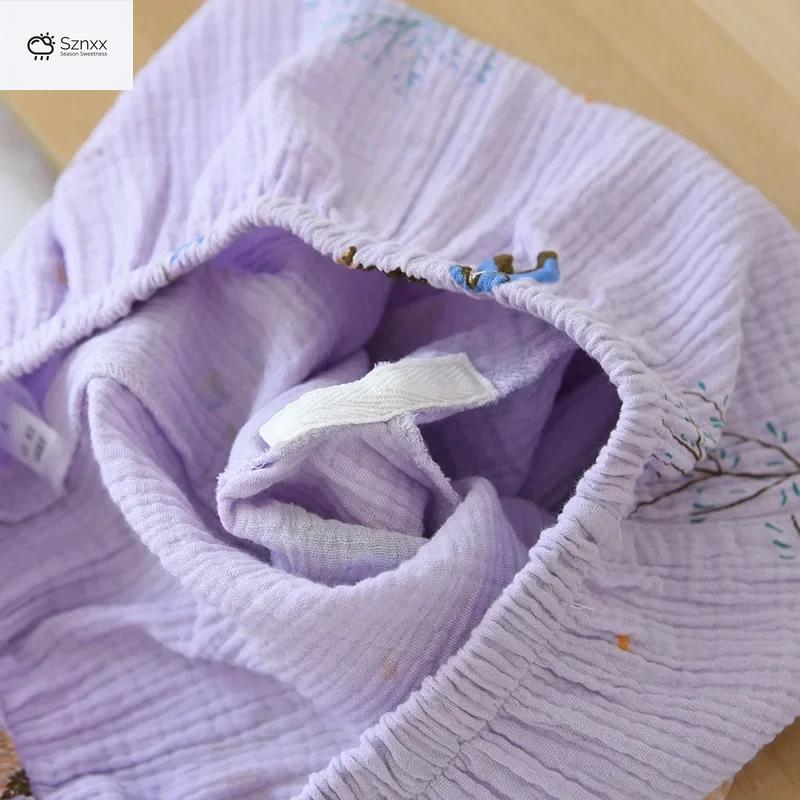 Soft Lavender Cotton Long-sleeve Pajama Set Plus