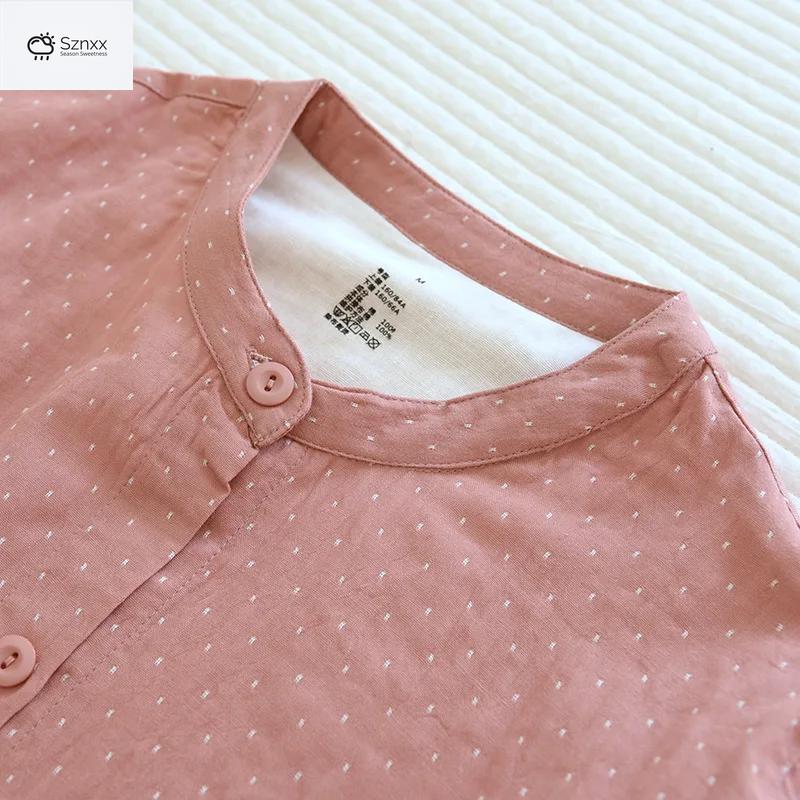 Soft Cotton Long-sleeve Pajama Set For Women