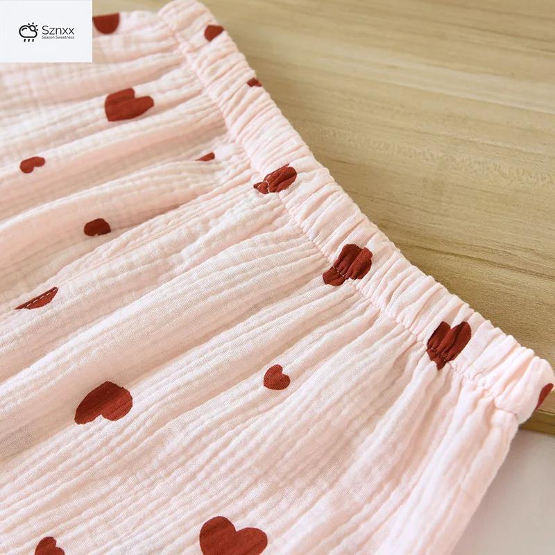 Soft Cotton Crepe Long Sleeve Pajama Lounge Set