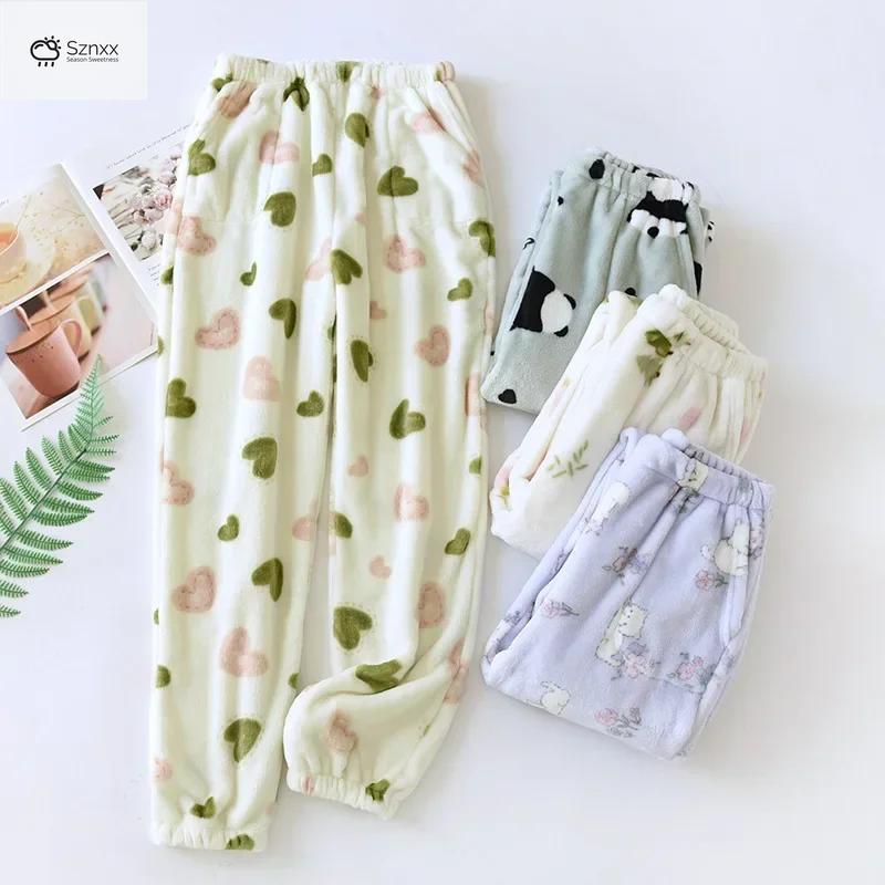 Cozy Cartoon Flannel Lounge Pajama Pants