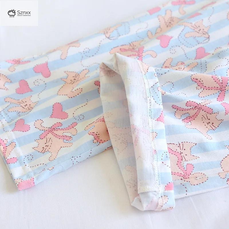 Soft Cotton Knitted Cartoon Pajama Pants