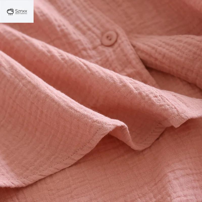 Couple’s Crepe Cotton Long-sleeve Pajama Set