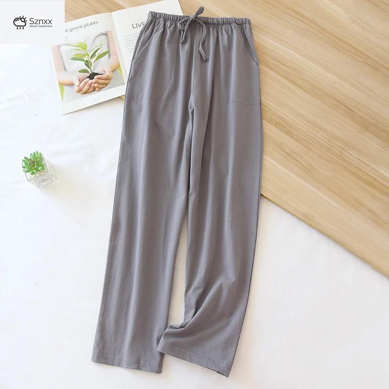 Soft Breathable Cotton Knit Lounge Pants