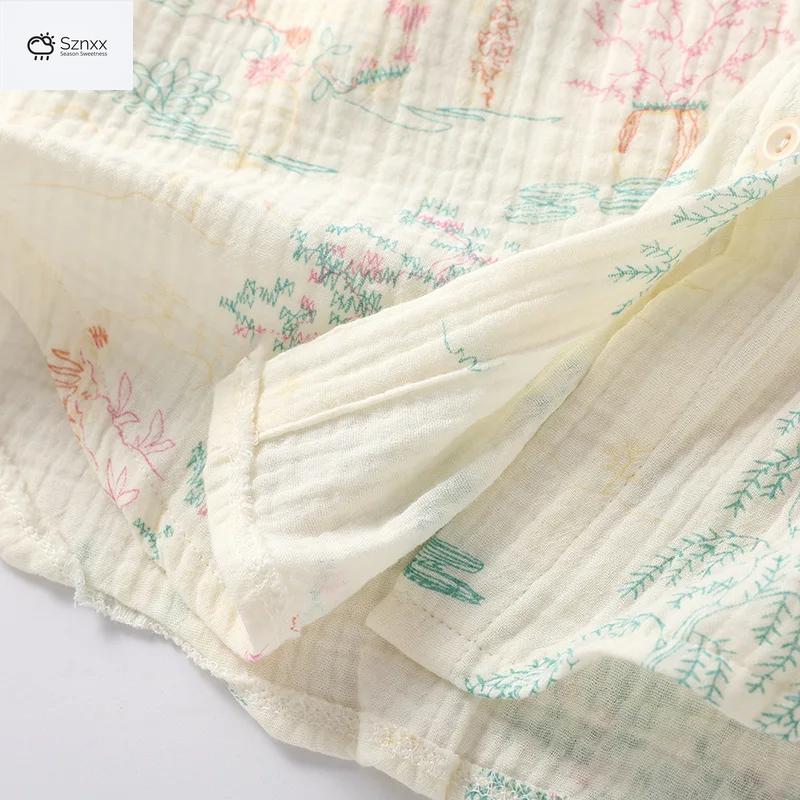 Womens Floral Cotton Long Sleeve Pajama Set