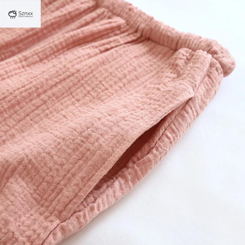Couple’s Crepe Cotton Long-sleeve Pajama Set