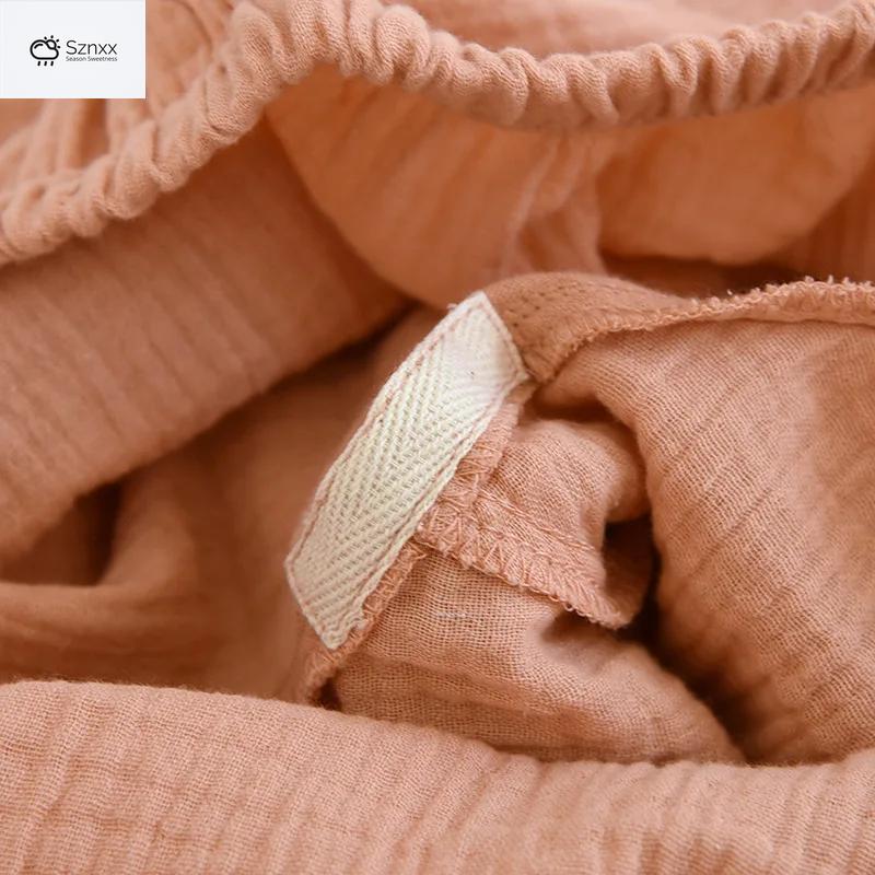 Soft Cotton Crepe Long-sleeve Pajama Lounge Set