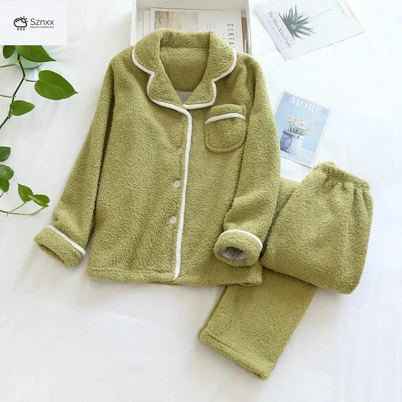 Cozy Plus-size Wool-blend Lounge Pajama Set