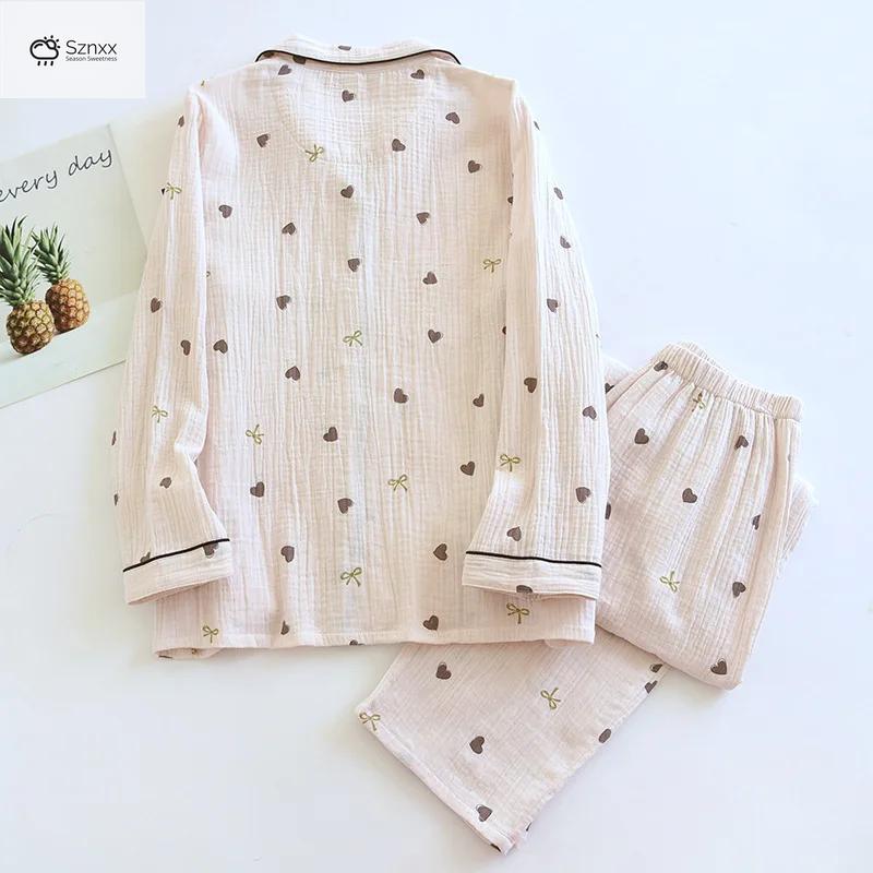 Soft Cotton Crepe Love Print Pajama Set