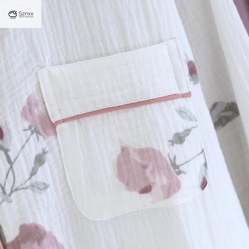 Minimalist Crepe Cotton Long-sleeve Pajama Set