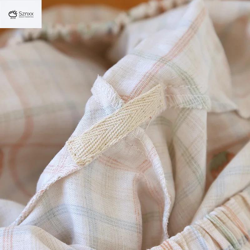 Soft Cotton Gauze Long Sleeve Pajama Set