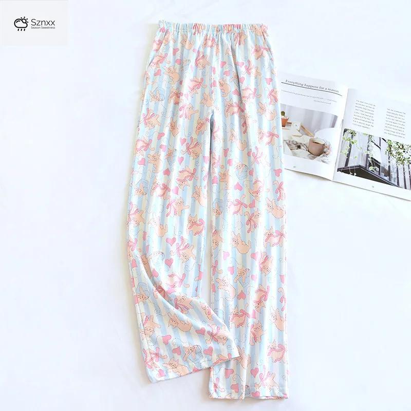 Soft Cotton Knitted Cartoon Pajama Pants