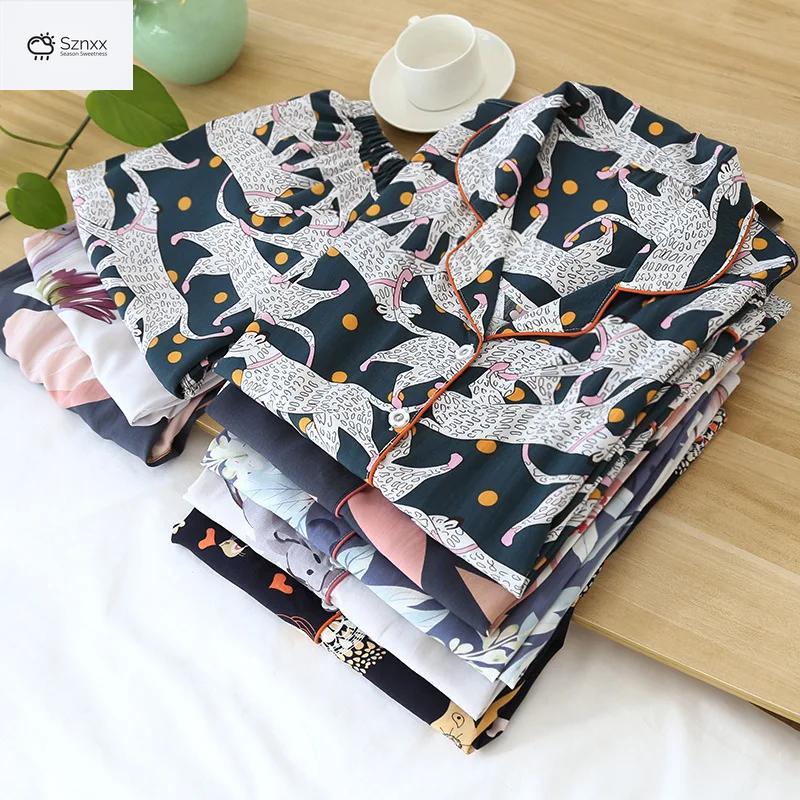 Soft Cartoon Viscose Long-sleeve Ladies Pajama Set