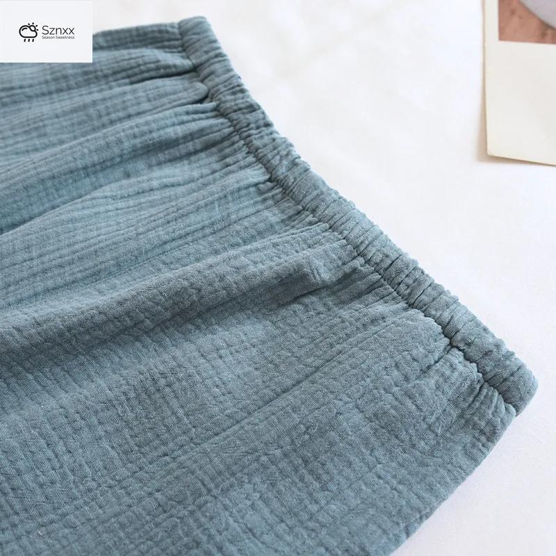 Couple’s Crepe Cotton Long-sleeve Pajama Set