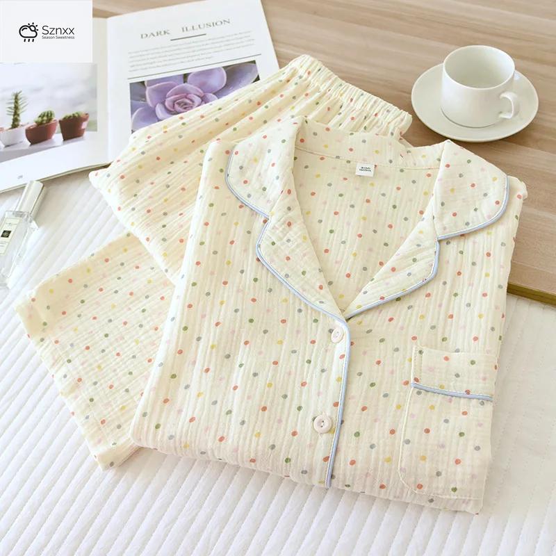 Soft Lavender Cotton Long-sleeve Pajama Set Plus