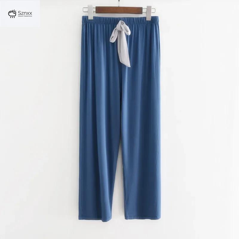 Womens Modal Wide Leg Lounge Pants With Flannel Comfort