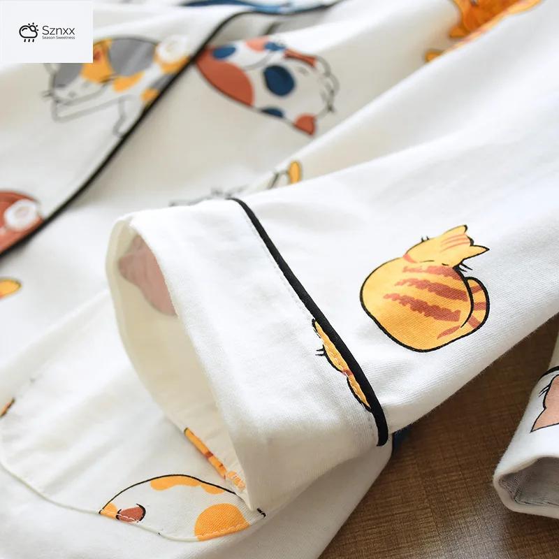Cozy Knit Cotton Lounge Pajama Set With Long Sleeves