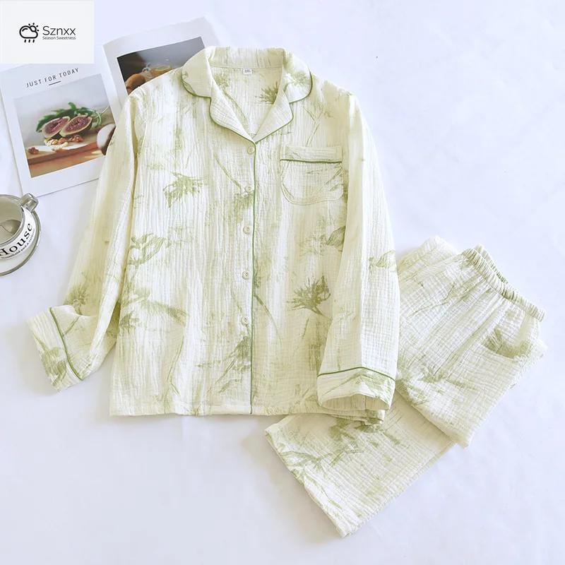 Japanese Crepe Cotton Floral Pajama Set