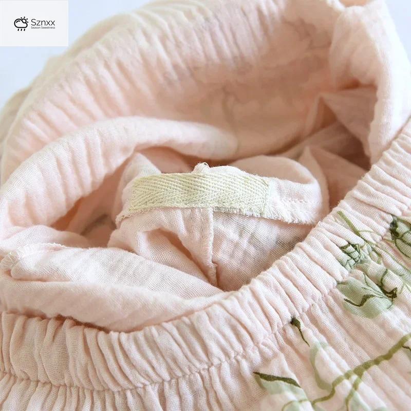 Soft Cotton Crepe Floral Pajama Lounge Set