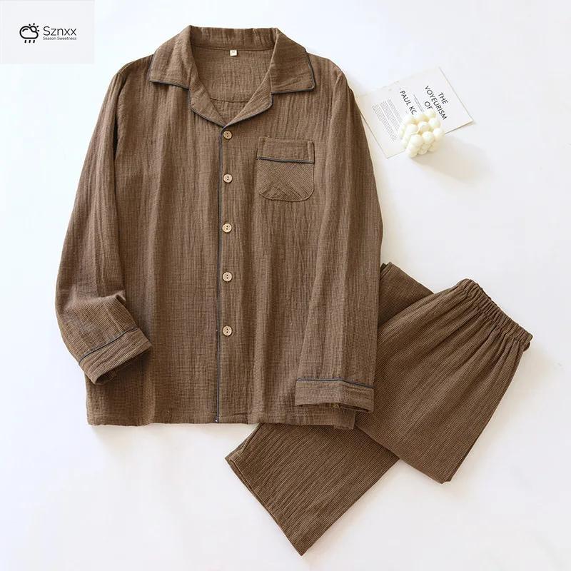 Soft Cotton Couple’s Long Sleeve Pajama Set
