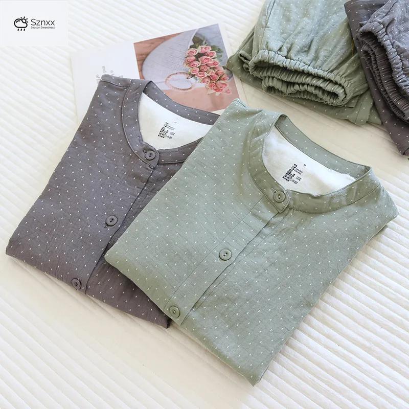 Soft Cotton Long-sleeve Pajama Set For Women
