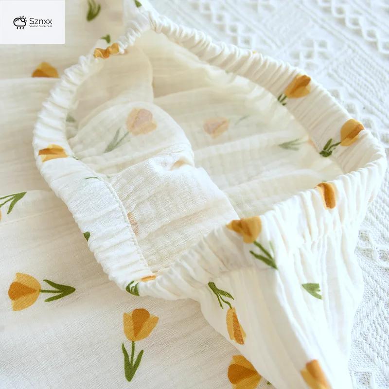 Loose Floral Cotton Crepe Pajama Lounge Set