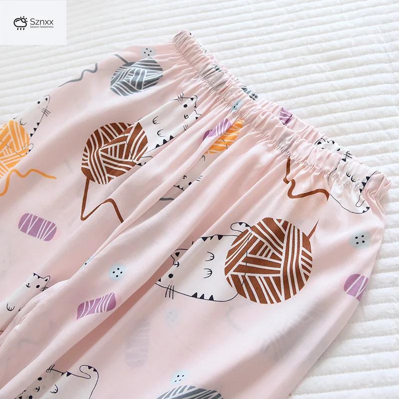 Soft Viscose Long-sleeve Geometric Pajama Set