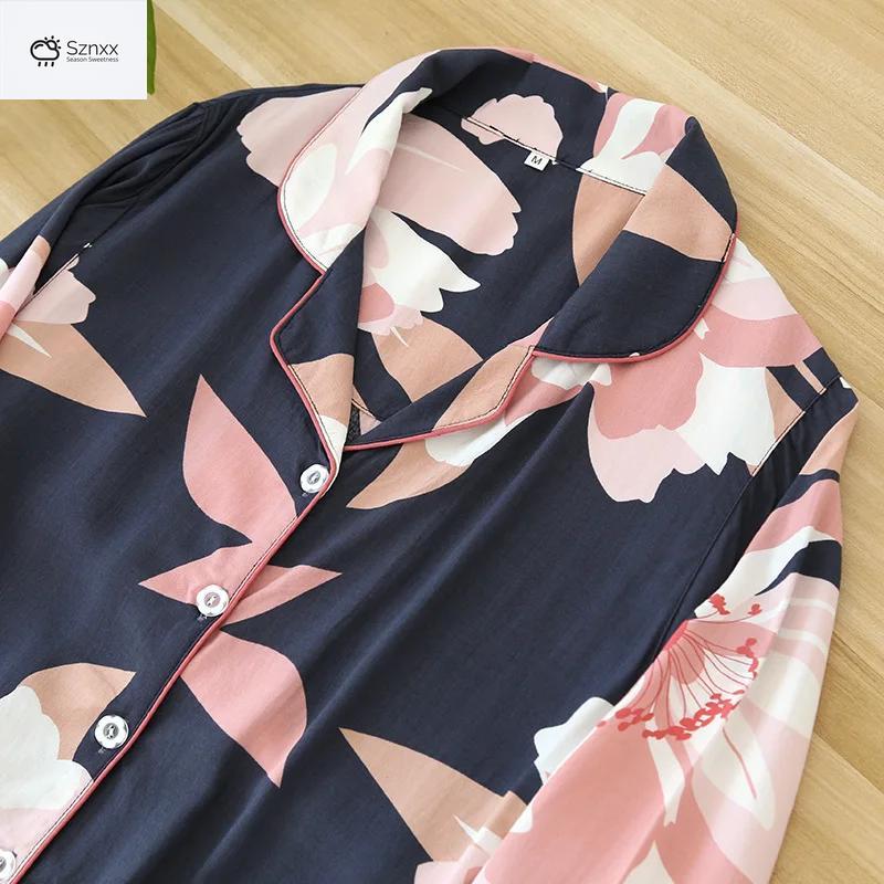 Soft Cartoon Viscose Long-sleeve Ladies Pajama Set