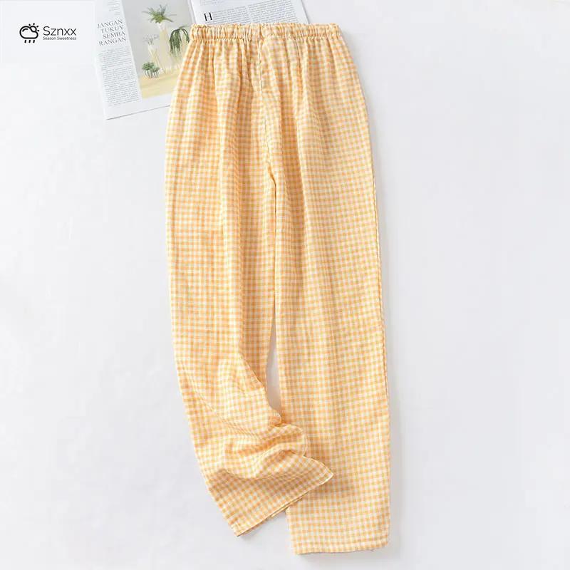 Women’s Lightweight Cotton Gauze Sleep Pants Set