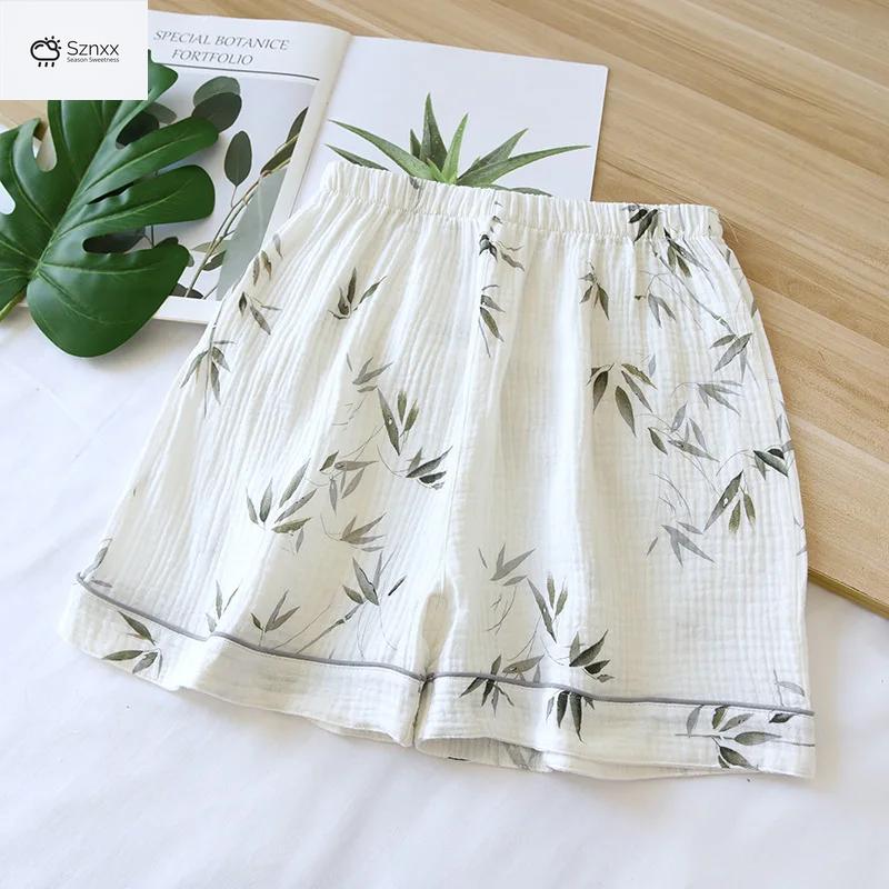 Womens Loose Cotton Crepe Pajama Shorts Summer Essentials